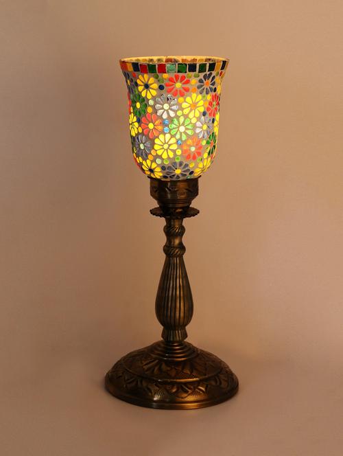 antique style metal & glass table lamp for home - 18825491 - Very Small Image - 1