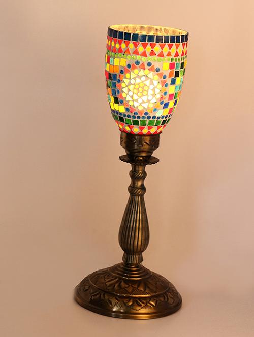 antique style metal & glass table lamp for home - 18825502 - Very Small Image - 1