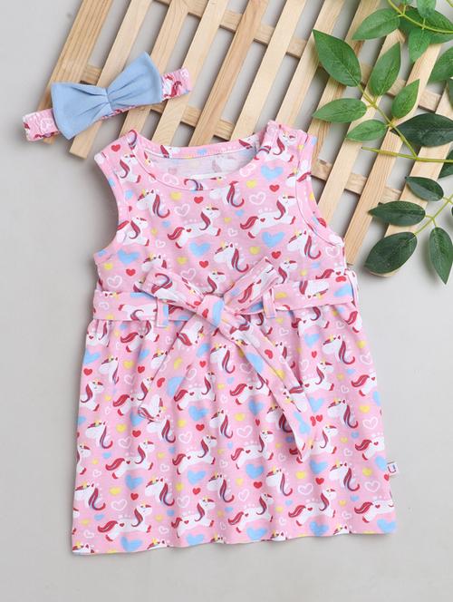 girls round neck sleeveless frock - 18825512 - Very Small Image - 1