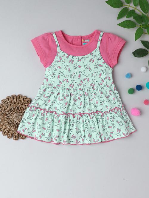 green printed frock - 18825533 - Very Small Image - 1