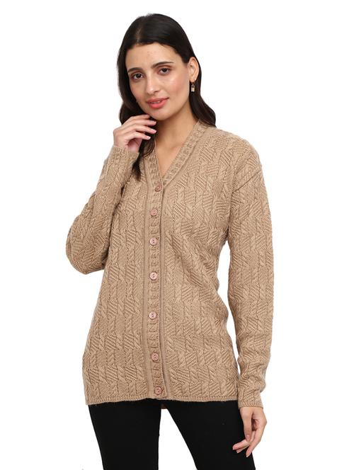 v neck solid cardigan - 18825574 - Very Small Image - 1