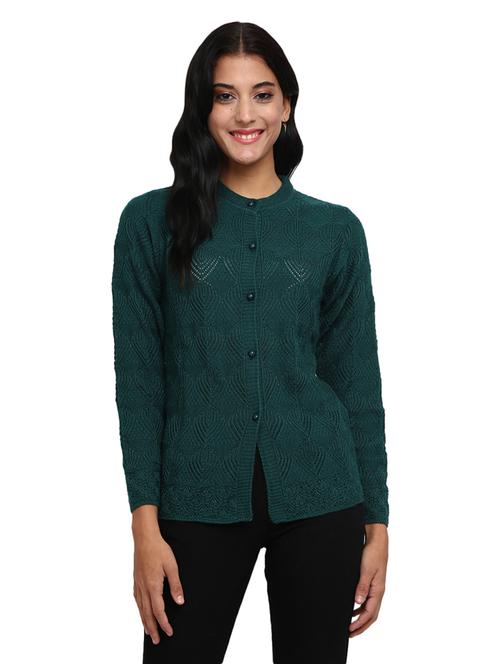 round neck solid cardigan - 18825589 - Very Small Image - 1