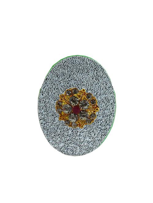 kundun stud acrylic brooch - 18826550 - Very Small Image - 1