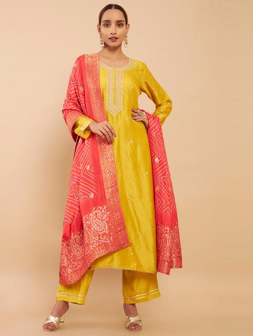 embroidered unstitched suit set - 18826866 - Very Small Image - 1