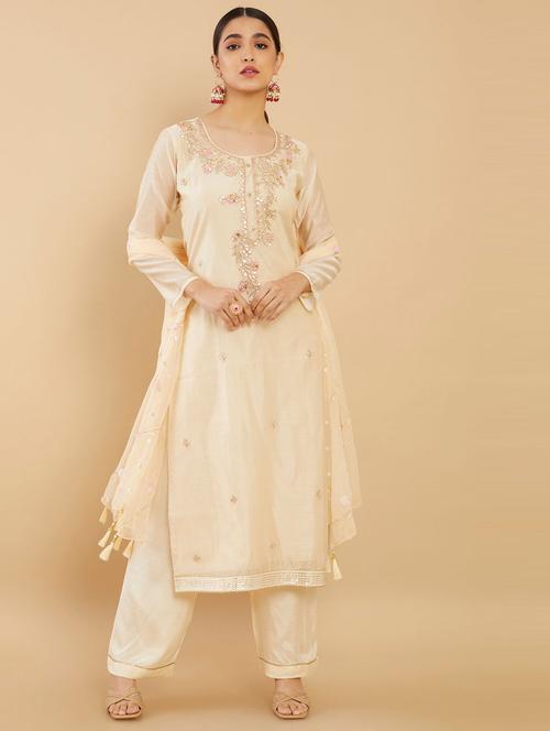 embroidered unstitched suit set - 18826868 - Very Small Image - 1