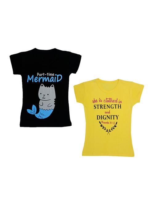 round neck printed regular combo tee - 18832163 - Very Small Image - 1