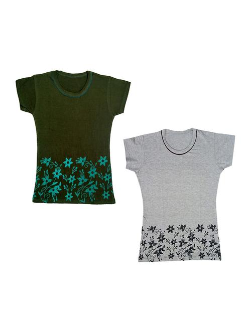 round neck printed regular combo tee - 18832171 - Very Small Image - 1
