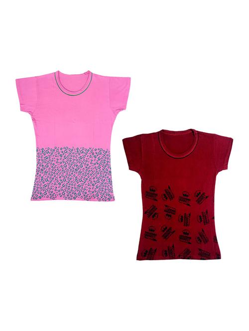 round neck printed regular combo tee - 18832172 - Very Small Image - 1
