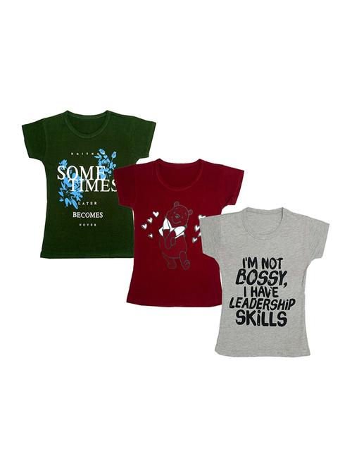 round neck printed regular combo tee - 18832177 - Very Small Image - 1