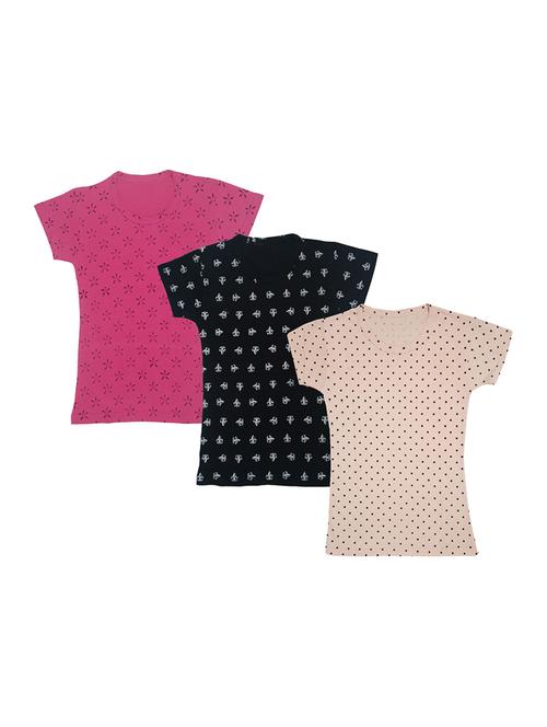 round neck printed regular combo tee - 18832205 - Very Small Image - 1