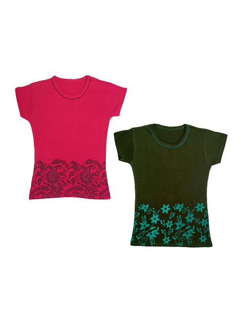 round neck printed regular combo top - 18832208 - Very Small Image - 1