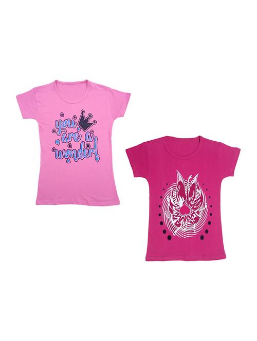 round neck printed regular combo top - 18832213 - Very Small Image - 1