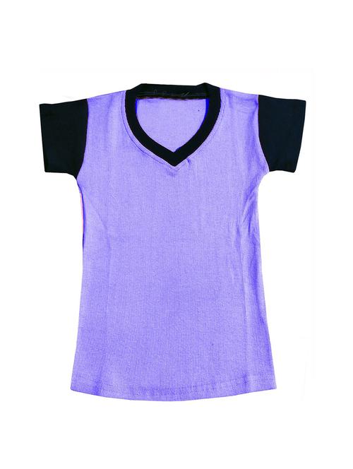 v neck solid regular top - 18832222 - Very Small Image - 1