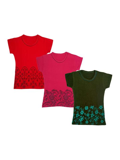 round neck printed regular combo top - 18832228 - Very Small Image - 1