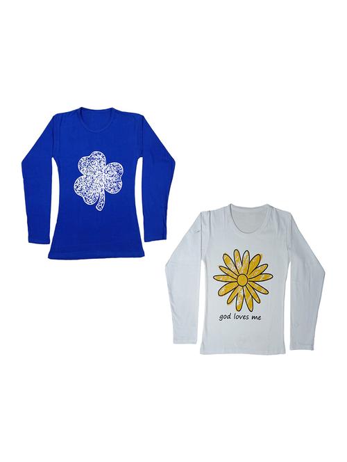 round neck printed regular combo top - 18832241 - Very Small Image - 1