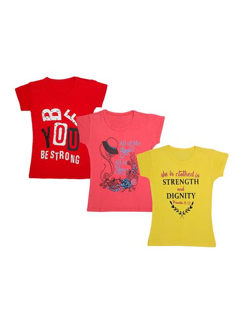 round neck printed regular combo top - 18832251 - Very Small Image - 1