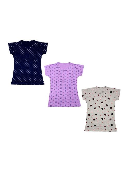 round neck printed regular combo top - 18832298 - Very Small Image - 1