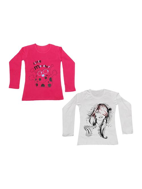 round neck printed regular combo top - 18832321 - Very Small Image - 1