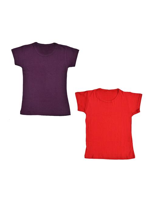 round neck solid regular combo top - 18832335 - Very Small Image - 1
