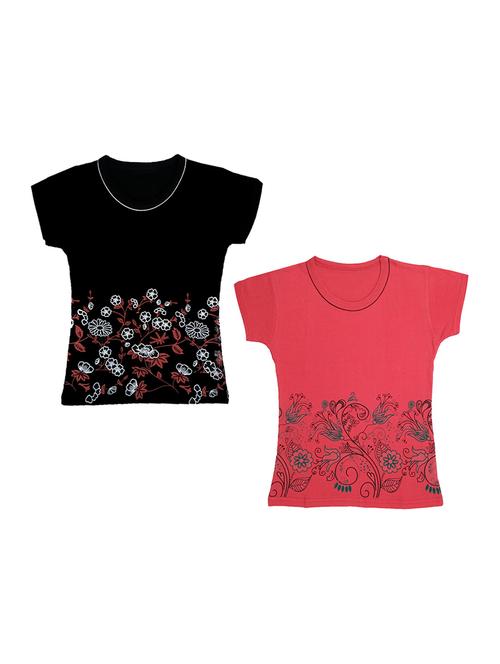 round neck printed regular combo top - 18832346 - Very Small Image - 1