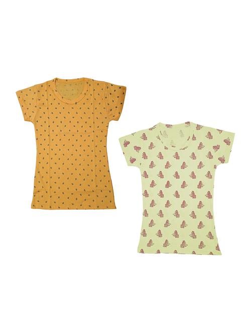 round neck printed regular combo top - 18832352 - Very Small Image - 1