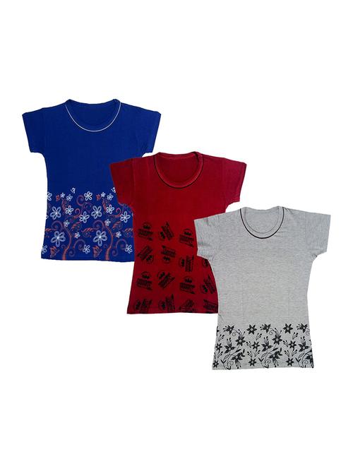 round neck printed regular combo top - 18832362 - Very Small Image - 1