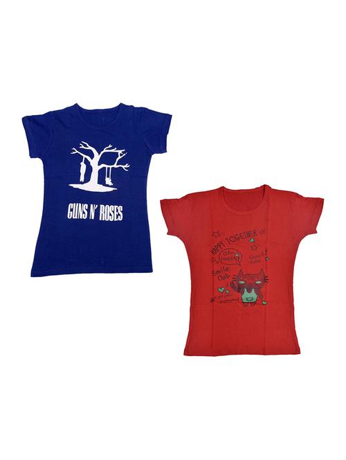 round neck printed regular combo top - 18832365 - Very Small Image - 1