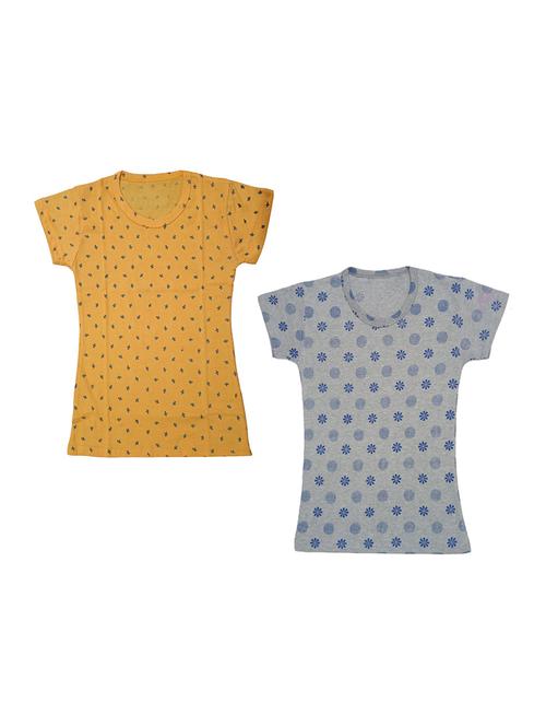 round neck printed regular combo top - 18832377 - Very Small Image - 1