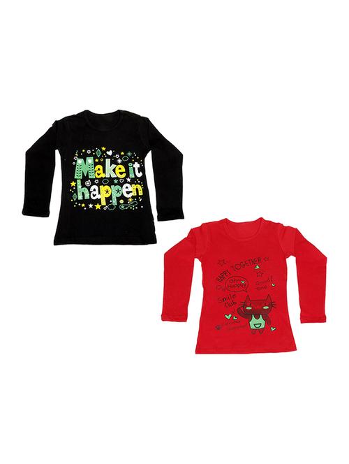 round neck printed regular combo top - 18832415 - Very Small Image - 1