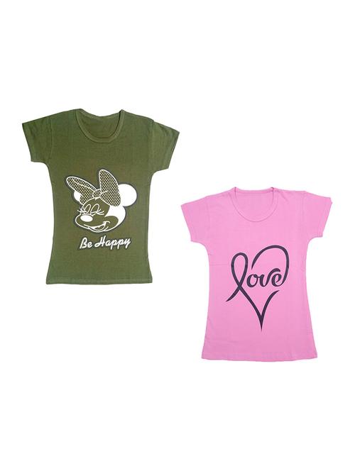 round neck printed regular combo top - 18832417 - Very Small Image - 1