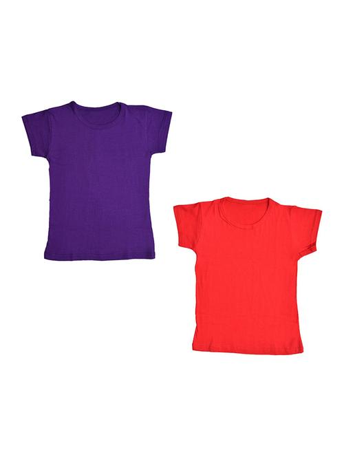 round neck solid regular combo top - 18832418 - Very Small Image - 1