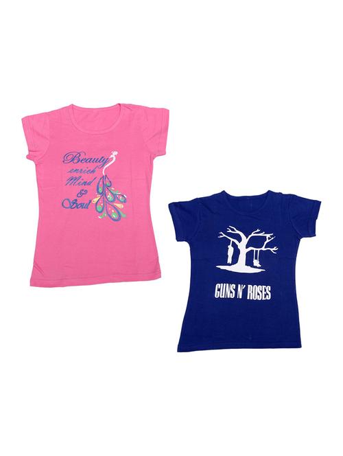 round neck printed regular combo top - 18832469 - Very Small Image - 1