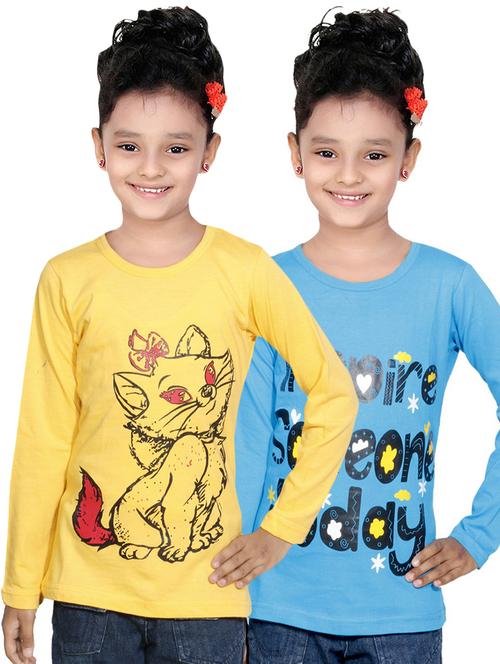 round neck printed regular combo top - 18832484 - Very Small Image - 1