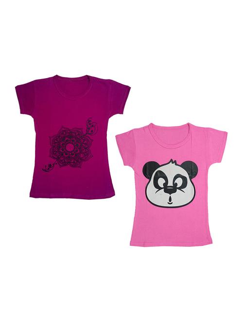 round neck printed regular combo top - 18832499 - Very Small Image - 1