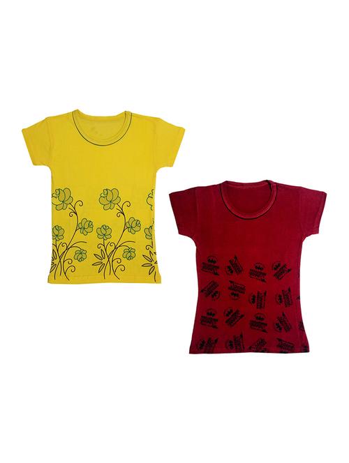 round neck printed regular combo top - 18832507 - Very Small Image - 1