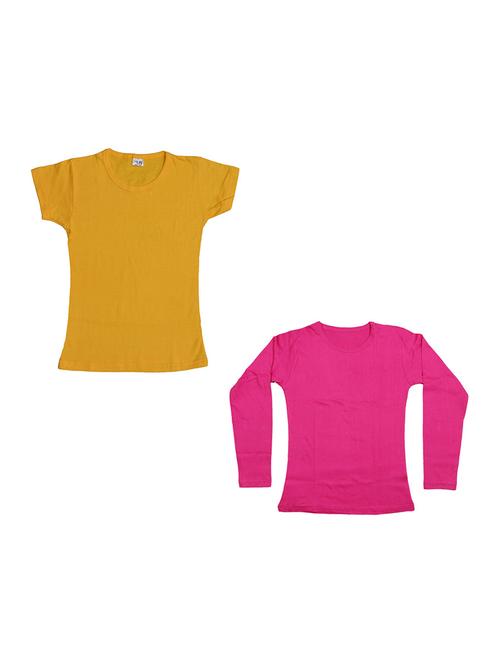 round neck solid regular combo top - 18832548 - Very Small Image - 1