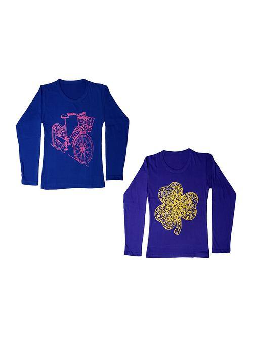 round neck printed regular combo top - 18832554 - Very Small Image - 1