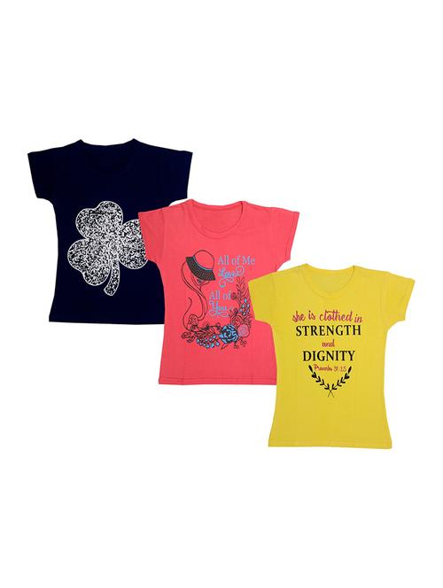 round neck printed regular combo top - 18832565 - Very Small Image - 1