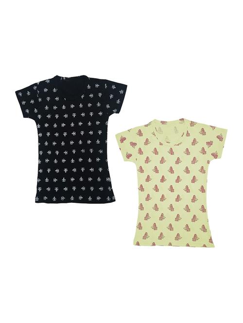 round neck printed regular combo top - 18832571 - Very Small Image - 1