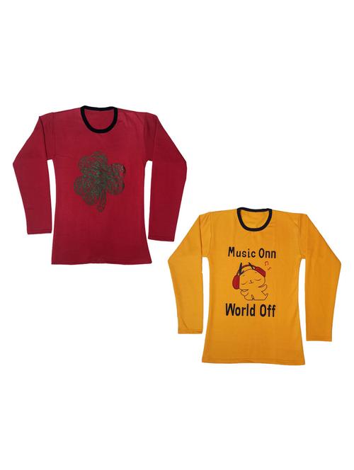 multi colored polyester combo t-shirt - 18835393 - Very Small Image - 1