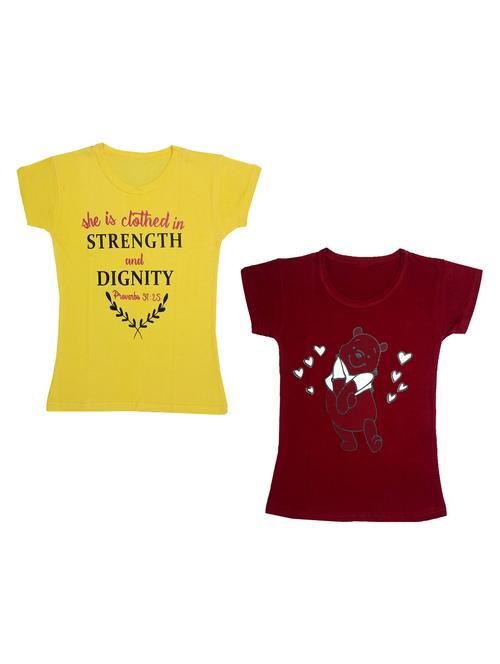 multi colored combo cotton t-shirt - 18835418 - Very Small Image - 1