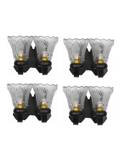 led compactable wood & glass wall lamp light - al1, pack of 4 - 18835688 - Very Small Image - 1