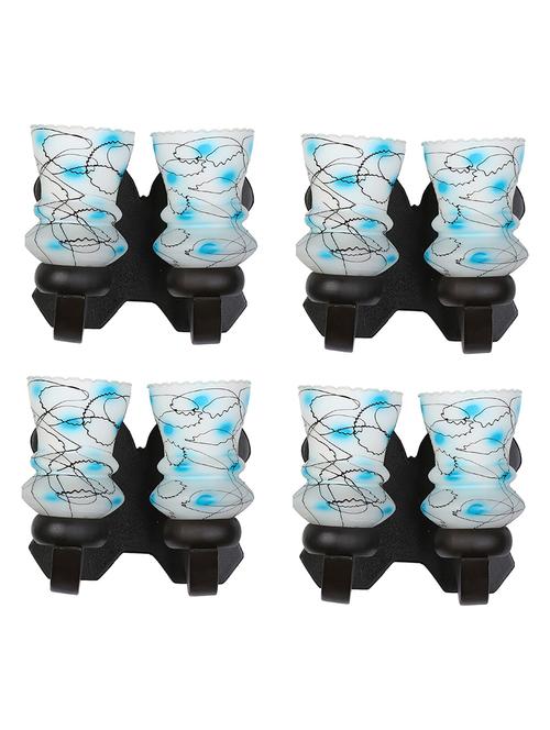 led compactable wood & glass wall lamp light - an1, pack of 4 - 18835694 - Very Small Image - 1