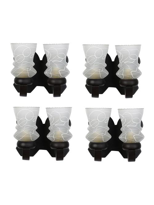 led compactable wood & glass wall lamp light - ax1, pack of 4 - 18835717 - Very Small Image - 1