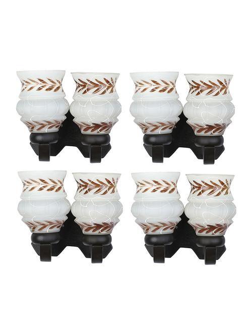 led compactable wood & glass wall lamp light - bw1, pack of 4 - 18835750 - Very Small Image - 1