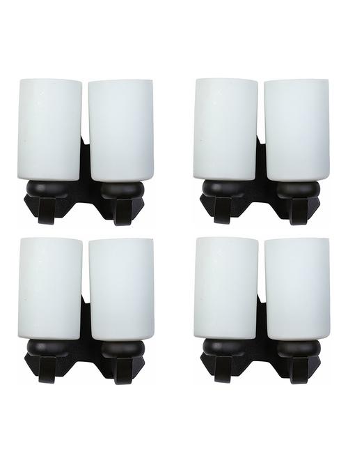 led compactable wood & glass wall lamp light - cb1, pack of 4 - 18835765 - Very Small Image - 1
