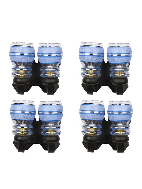 pack of 4 led compactable wood & glass wall lamp light - 18835787 - Very Small Image - 1