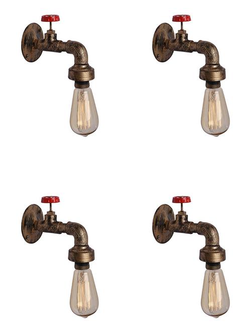 vintage tap wall lamp light with filament bulb white (set of 4) - 18836116 - Very Small Image - 1