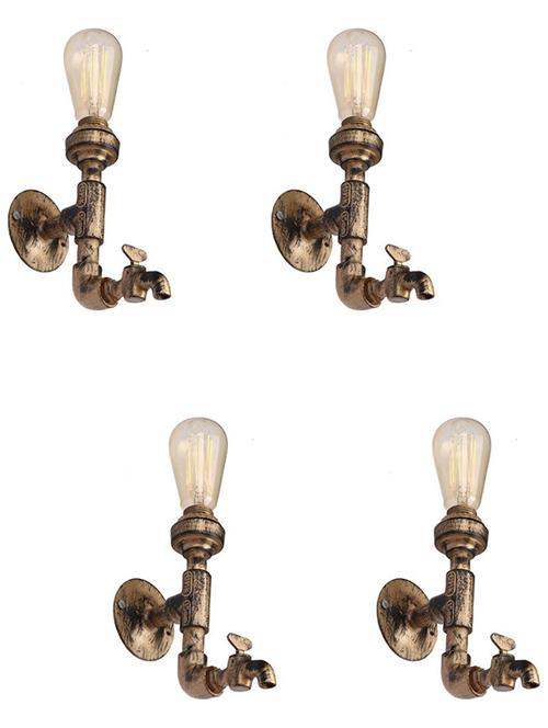 vintage tap wall lamp light with filament bulb white (set of 4) - 18836173 - Very Small Image - 1