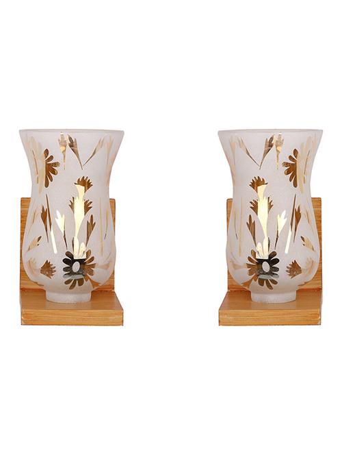 new designer decorative glass wall lamp with unique stylish fitting and all fitting & fixture (set of two) dn4p74 - 18836376 - Very Small Image - 1